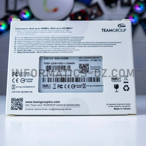 SSD CX2 TEAMGROUP 256GB/512GB
