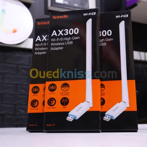 Wireless USB Adapter Tenda U2 v5.0 AX300 Wi-Fi 6 High Gain