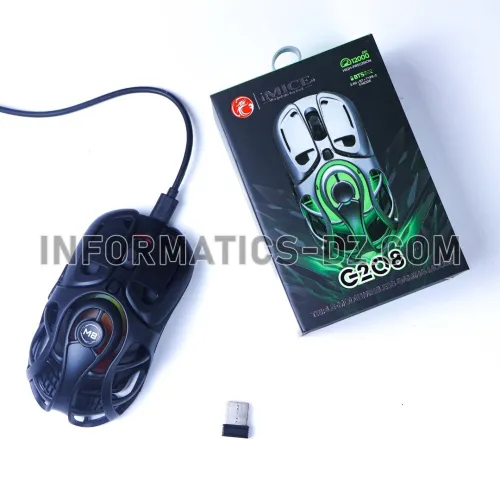 iMice G208 Mouse 2.4G + BT + Type-C (Black)