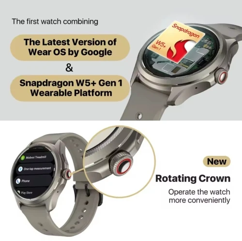 Iment watch pro 5 - montre connectée wear OS remise à neuf gris plus de 100 modes sportifs intégrés boussoles étanches 