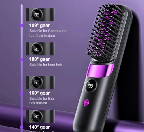 Lisseur de cheveux sans fil chargable usb