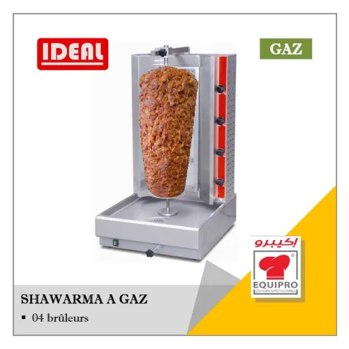 Shawarma à gaz 04 brûleurs - IDEAL 