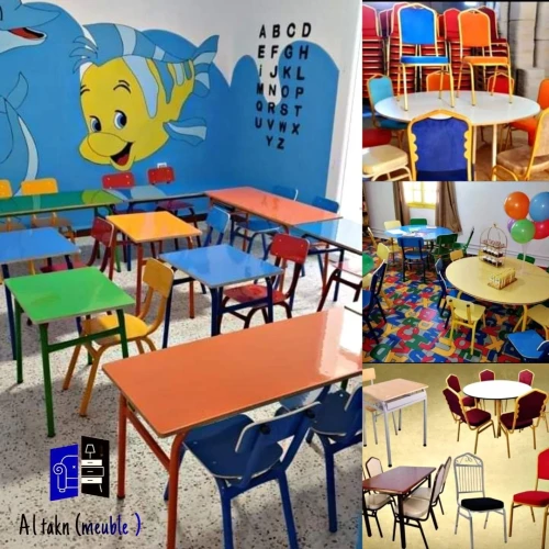 chaise et table scolaire 