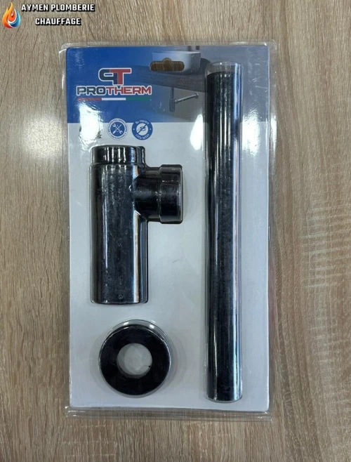 SIPHON LAVABO NOIR PROTHERM
