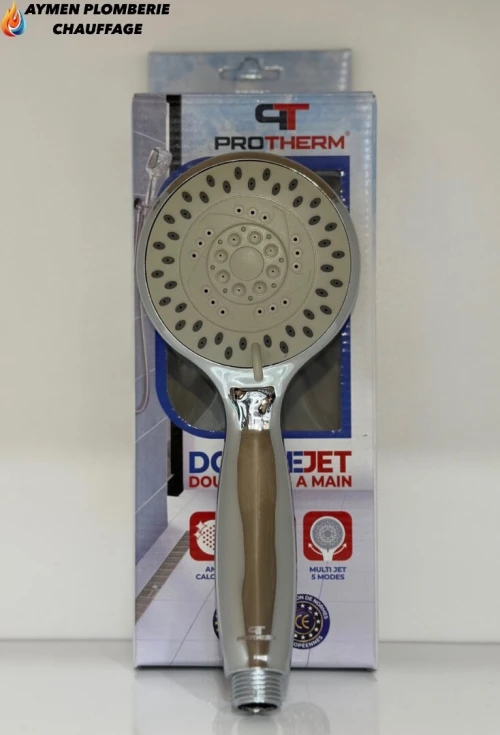 POIGNEE DOUCHETTE SANS FLEXIBLE 5 FONCTIONS PROTHERM