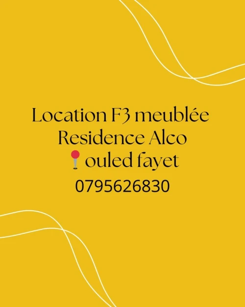 Location Appartement F3 Alger Ouled fayet