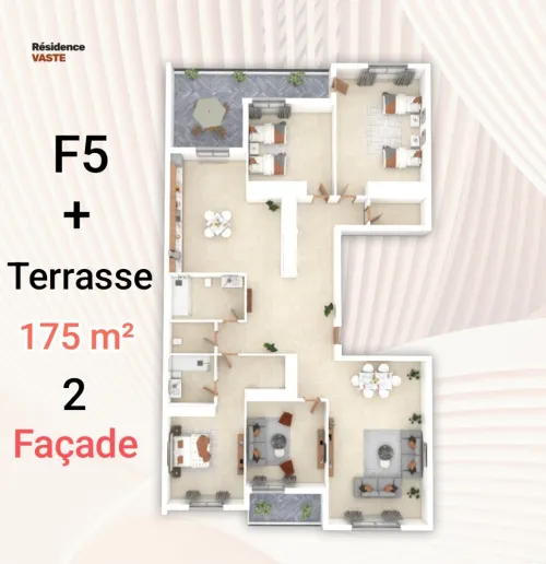 Vente Appartement F5 Alger Bab ezzouar
