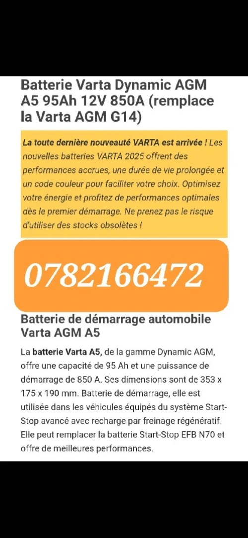 Batterie varta AGM