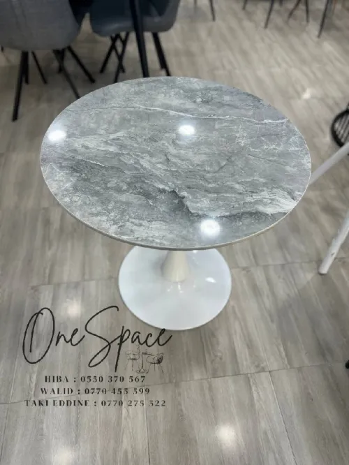 Table Bistrot Ronde Design Pied Central Moderne pour Café & Restaurant