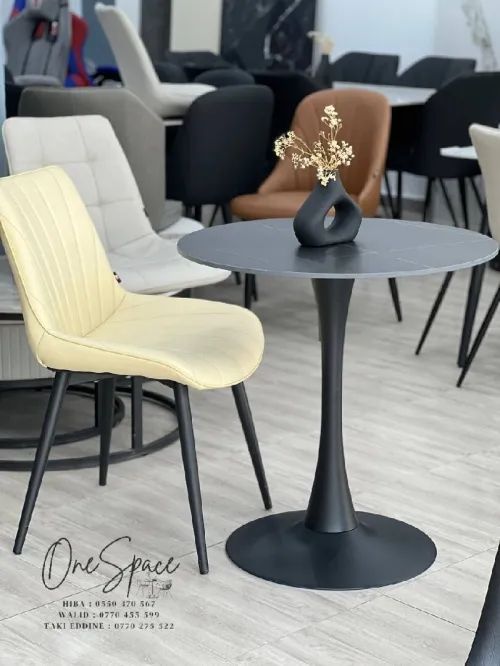 Table Bistrot Ronde Design Pied Central Moderne pour Café & Restaurant