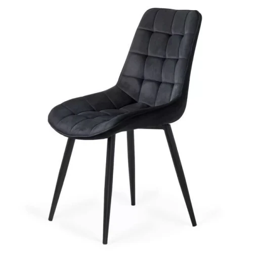 Chaise de salle à manger en velours 