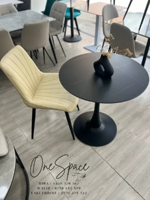 Table Bistrot Ronde Design Pied Central Moderne pour Café & Restaurant