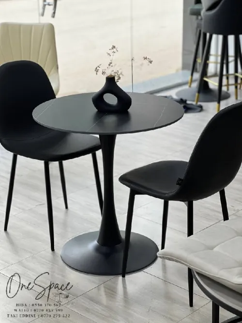 Table Bistrot Ronde Design Pied Central Moderne pour Café & Restaurant