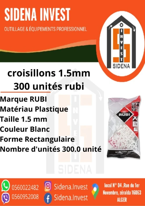 croisillons 1.5 mm 300 unites RUBI