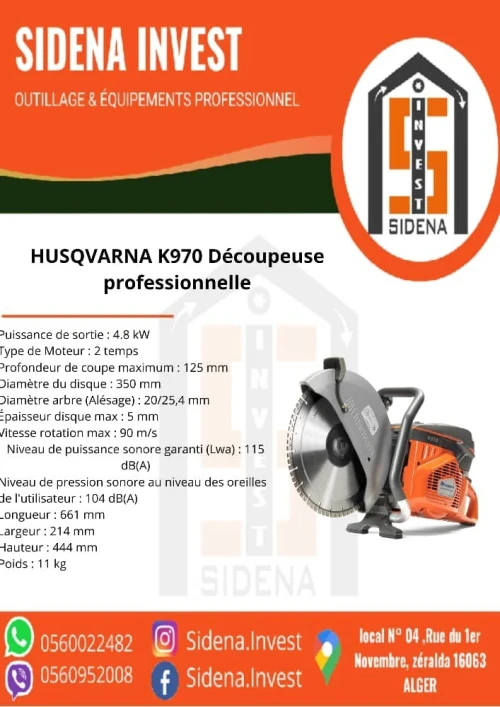Découpeuse thermiques professionnelle K970 HUSQVARNA