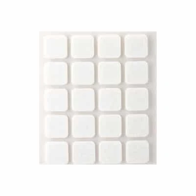 TAMPONS ADHÉSIFS EN FEUTRE SYNTHÉTIQUE 17X17X3mm MARRON et blanc INOFIX ART: 4074-4 - 2