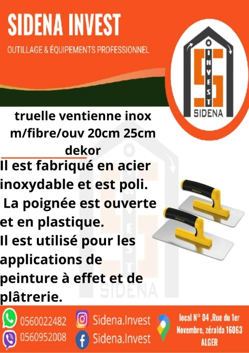 Truelle Venitienne Inox M/Fibre/Ouv 20 Cm  DEKOR