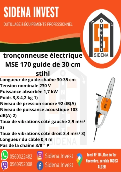 stihl tronçonneuse electrique mse 170 cuide de 30 CM