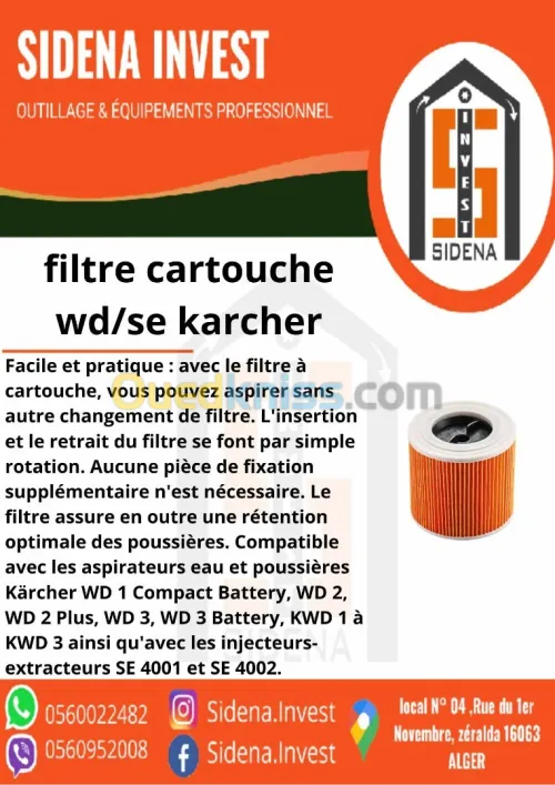 filtre cartouche wd/se KARCHER