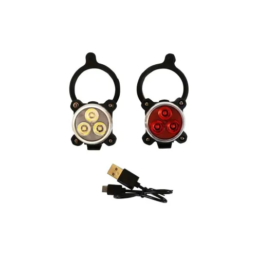 Jeu de feux LED Dresco avec sortie USB rechargeable 3 LEDs