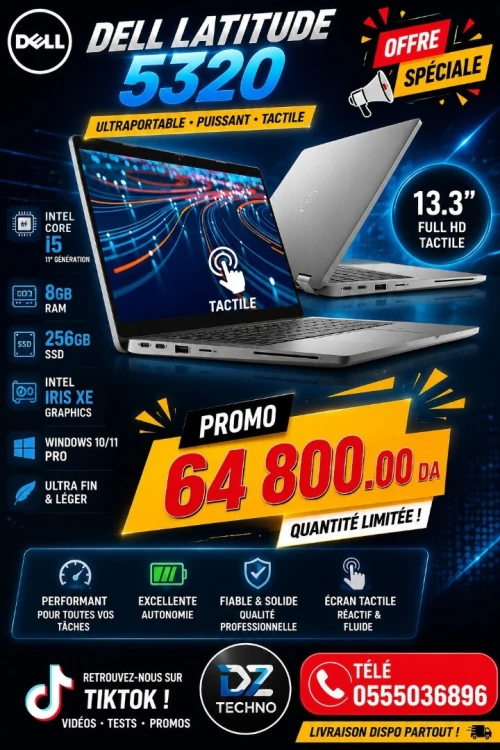 PORTABLE DELL LATITUDE 5320 I5 11GEN 16G SSD 256G 14" TACTILE