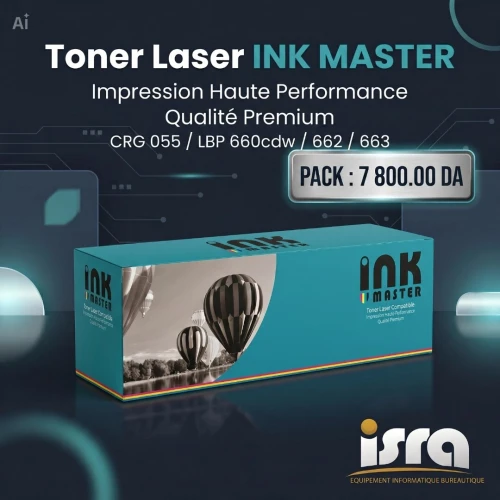 Toner PACK Laser Compatible CRG-055 LBP 661CDW 662CDW/663CDW/(BK/C/Y/M) - Ink Master