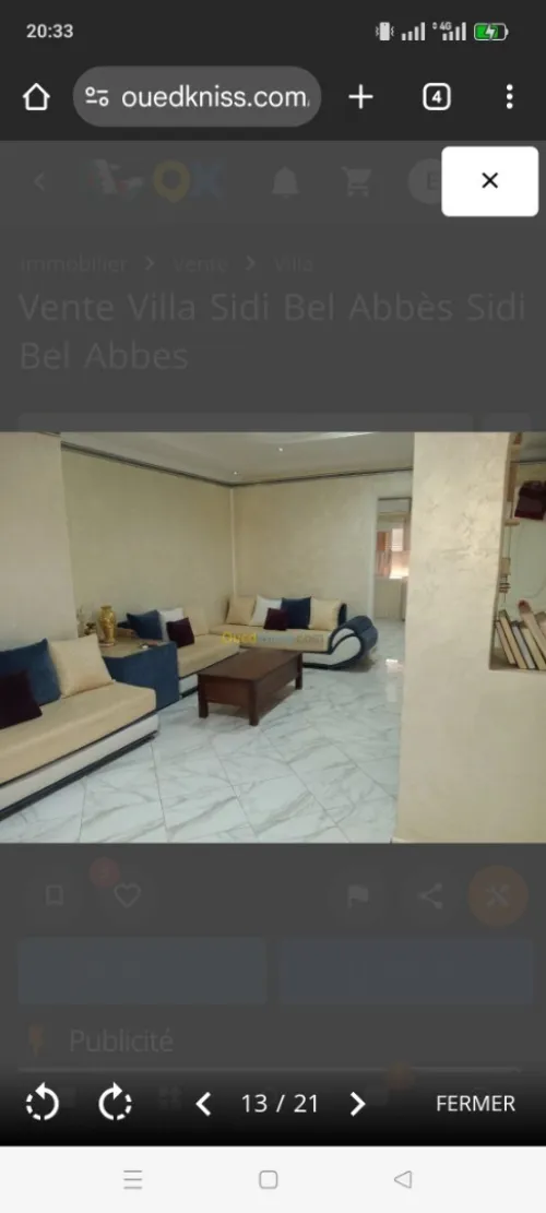 Vente Villa Sidi Bel Abbès Sidi bel abbes