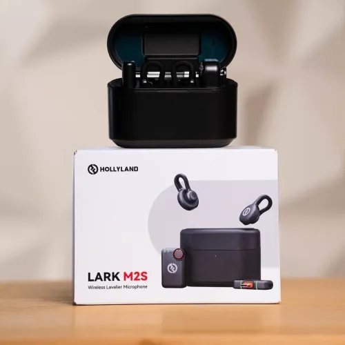  Microphone cravate sans fil Hollyland Lark M2S Combo récepteur caméra + récepteur USB-C + câble Li