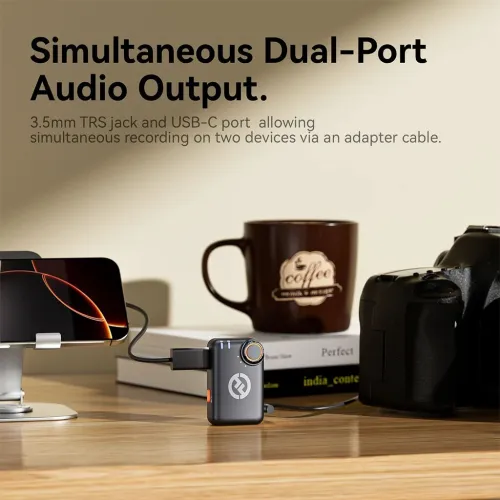  Microphone cravate sans fil Hollyland Lark M2S Combo récepteur caméra + récepteur USB-C + câble Li