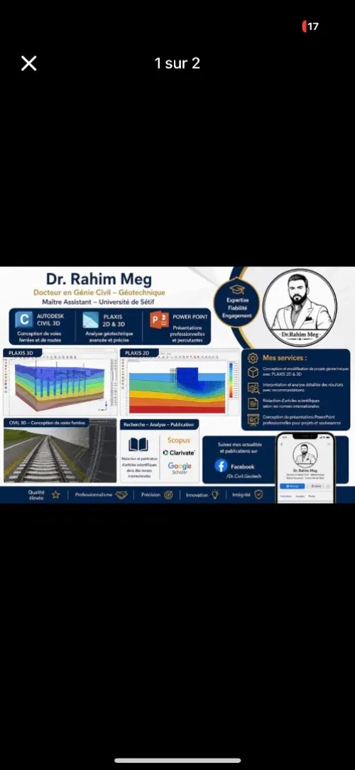 service modelisation  numerique en geotechnique plaxis2/3d-civil3d-presentation powerpoint pro
