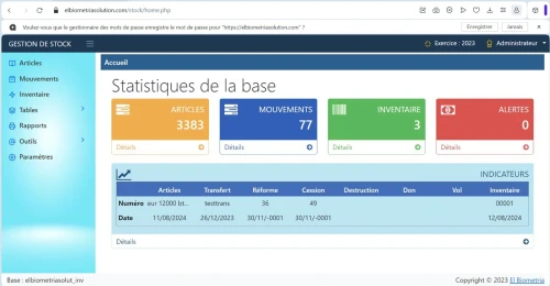 gestion et inventaire de stock