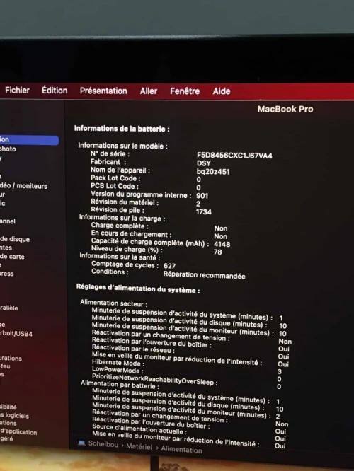 Macbook pro 2018 i7 32gb ram 500ssd double carte graphique