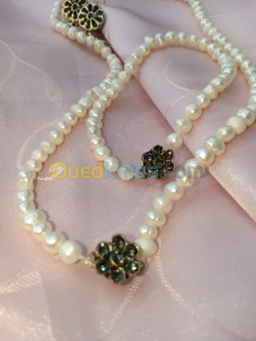 طاقم من الجوهر الحر 🌞 و البرونز 🔥parure en perles de culture et bronze 🔥 prix choc ❤️ quantité limitée 