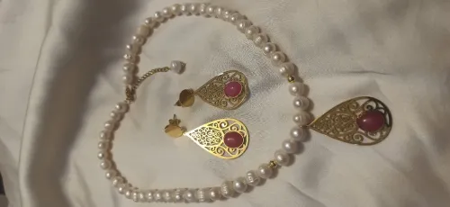 Parure en perles de culture joher hor.طاقم الجوهر الحر 