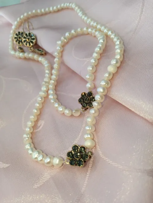 طاقم من الجوهر الحر 🌞 و البرونز 🔥parure en perles de culture et bronze 🔥 prix choc ❤️ quantité limitée 
