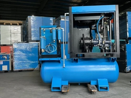 Compresseur à vis 15kW, 20HP, 16 bars Intégré avec groupe vis, réservoir, sécheur, 04 filtres