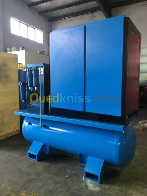 Compresseur à vis 15kW, 20HP, 16 bars Intégré avec groupe vis, réservoir, sécheur, 04 filtres