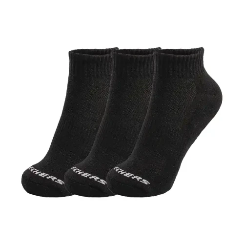 3Pk Unisex 1/2 Terry Qtr Crew Black