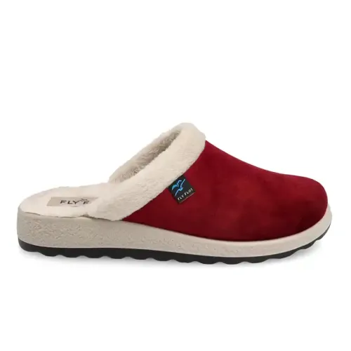 Cloth Woman Slipper Burgundy