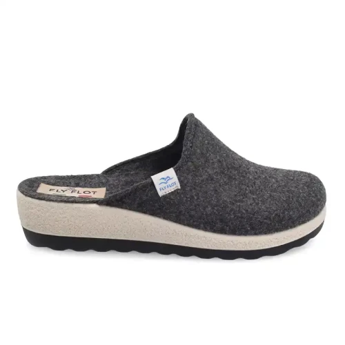 Cloth Woman Slipper Anthracite