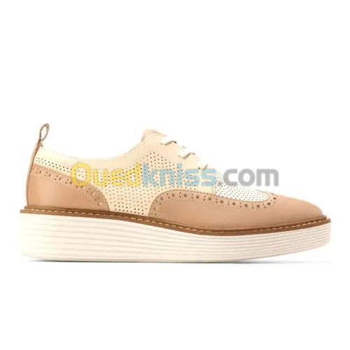 Originalgrand Platform Wingtip Oxford Ch Soft Buff Vanilla Custard Ivory