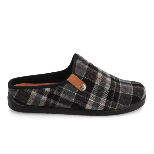 Cloth Man Slipper Black
