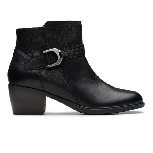 Neva Buckle Black Leather
