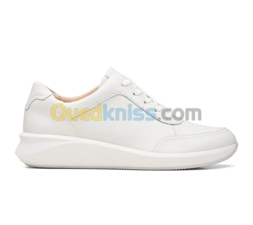 CLARKS Un Rio Mix White Leather