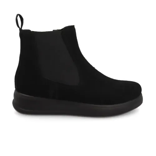 Leather Woman Ankle Boot Black