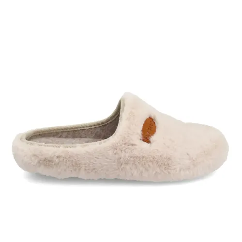 Cloth Woman Slipper Beige