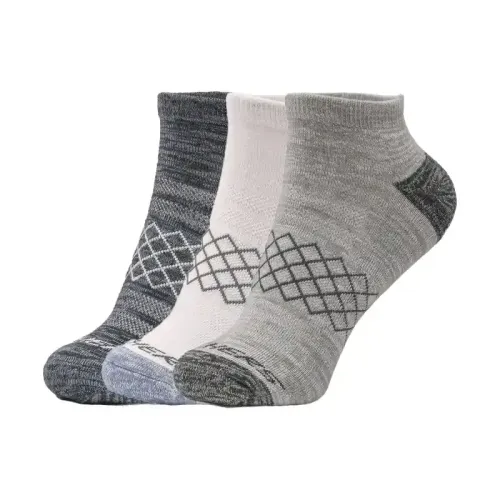 3Pk Mens 1/2 Terry Low Cut Grey / Blue
