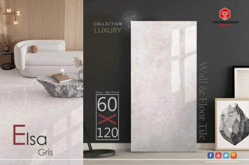 Dalle de sol et mural Elsa gris 120/60