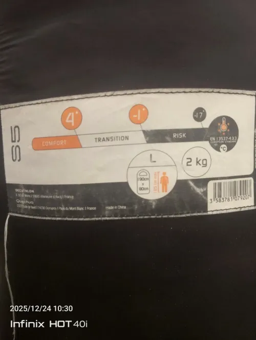 sac de couchage Quechua Light Limited S5  Taille : L