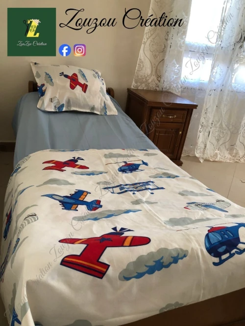 Parure de lit 1 place Qualité artisanale طقم أفرشة سرير فردي بجودة عالية